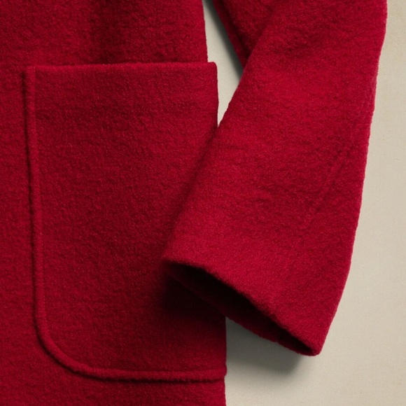 FINAL MARKDOWN! Banana Republic Red Martina Wool Bouclé Coat - Multiple Sizes🔹 - Picture 3 of 16